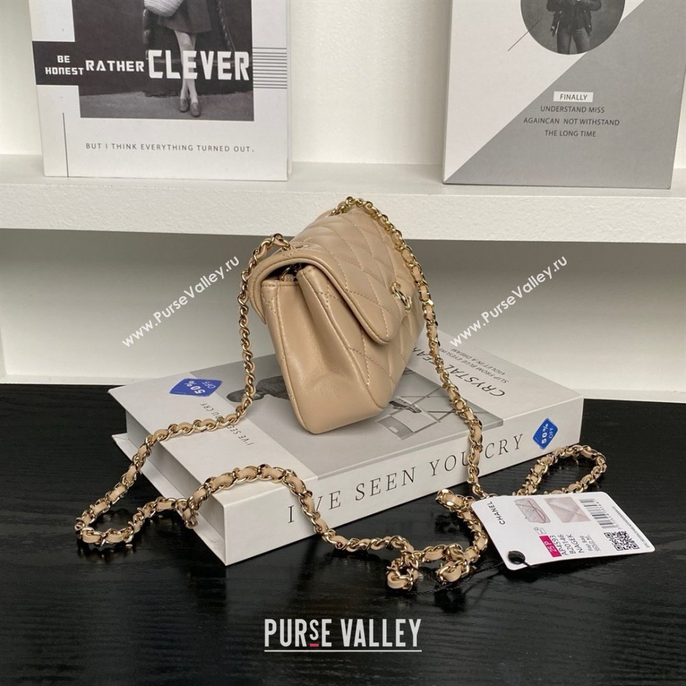 Chanel Lambskin Clutch with Chain AP4593 Beige 2025 (YEZI-25041107)