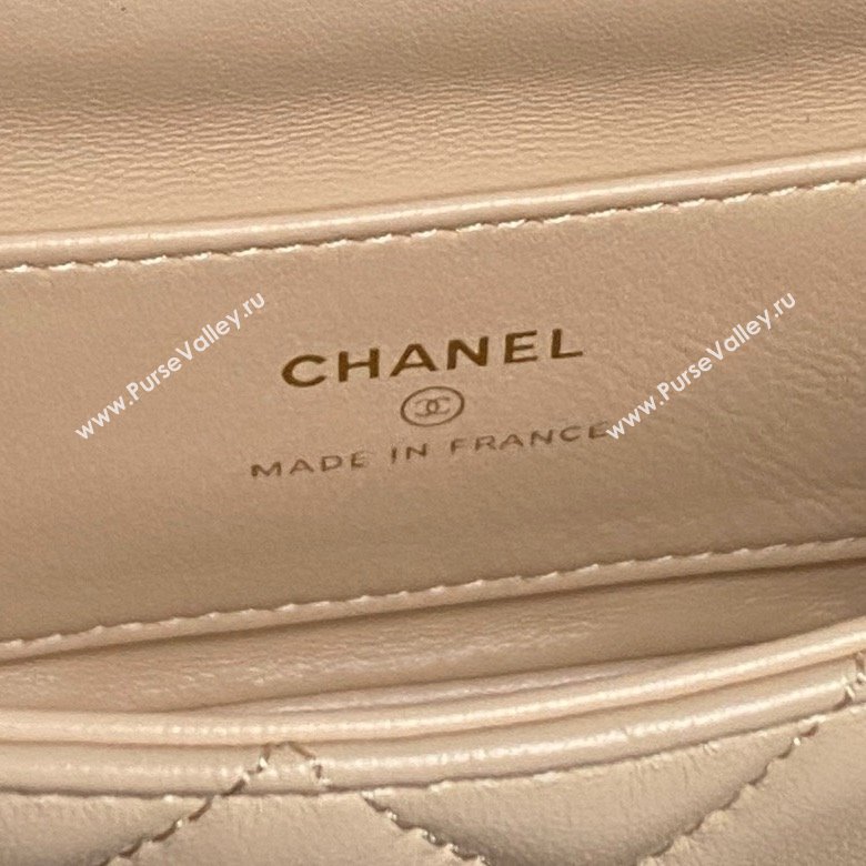 Chanel Lambskin Clutch with Chain AP4593 Beige 2025 (YEZI-25041107)