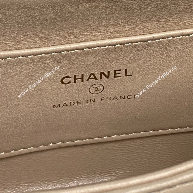 Chanel Lambskin Clutch with Chain AP4592 Beige 2025 (YEZI-25041106)