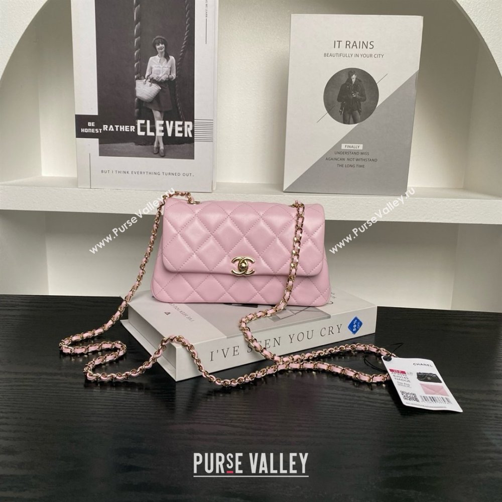 Chanel Lambskin Clutch with Chain AP4592 Pink 2025 (YEZI-25041108)