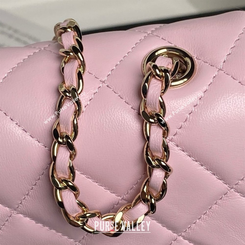 Chanel Lambskin Clutch with Chain AP4592 Pink 2025 (YEZI-25041108)