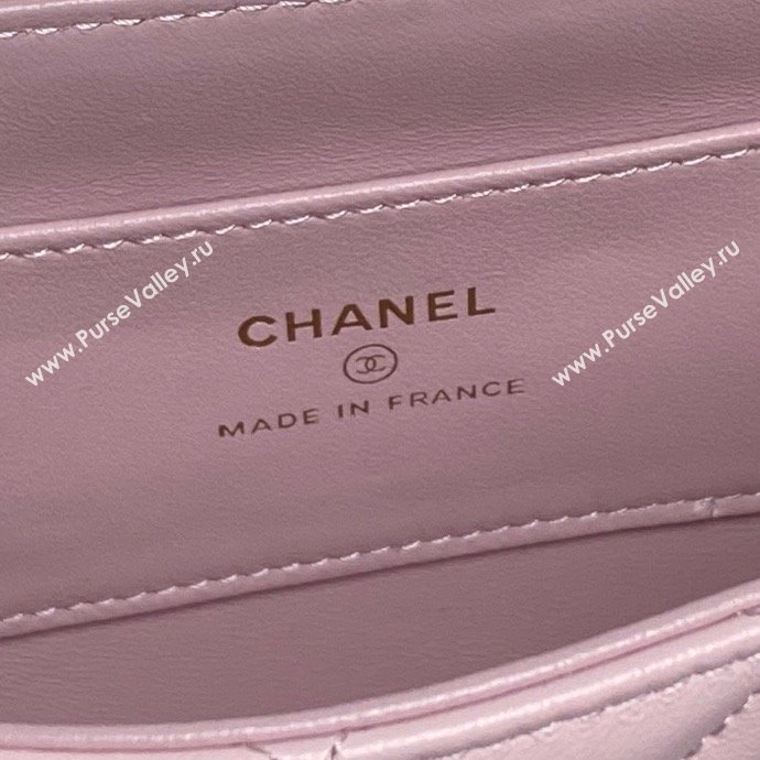 Chanel Lambskin Clutch with Chain AP4592 Pink 2025 (YEZI-25041108)