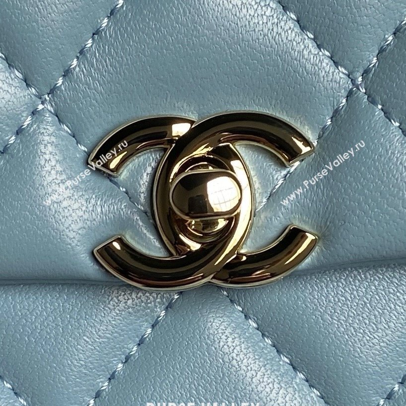 Chanel Lambskin Clutch with Chain AP4592 Blue 2025 (YEZI-25041109)