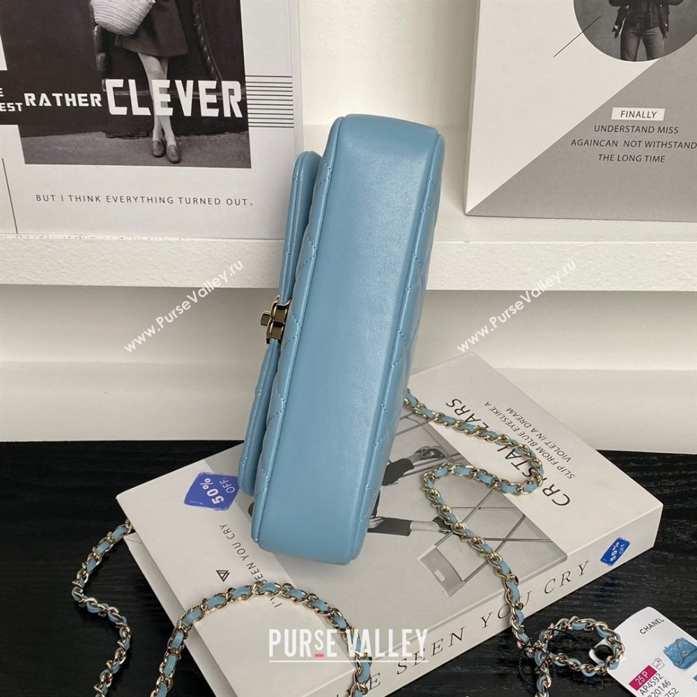 Chanel Lambskin Clutch with Chain AP4592 Blue 2025 (YEZI-25041109)