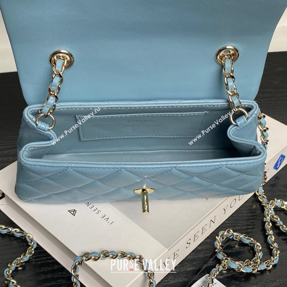 Chanel Lambskin Clutch with Chain AP4592 Blue 2025 (YEZI-25041109)
