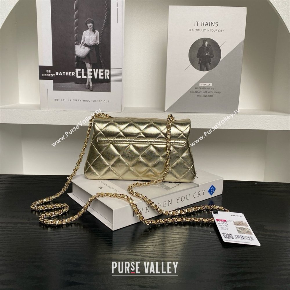 Chanel Lambskin Clutch with Chain AP4592 Gold 2025 (YEZI-25041111)