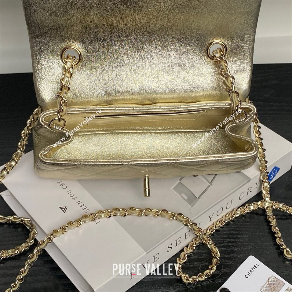 Chanel Lambskin Clutch with Chain AP4592 Gold 2025 (YEZI-25041111)