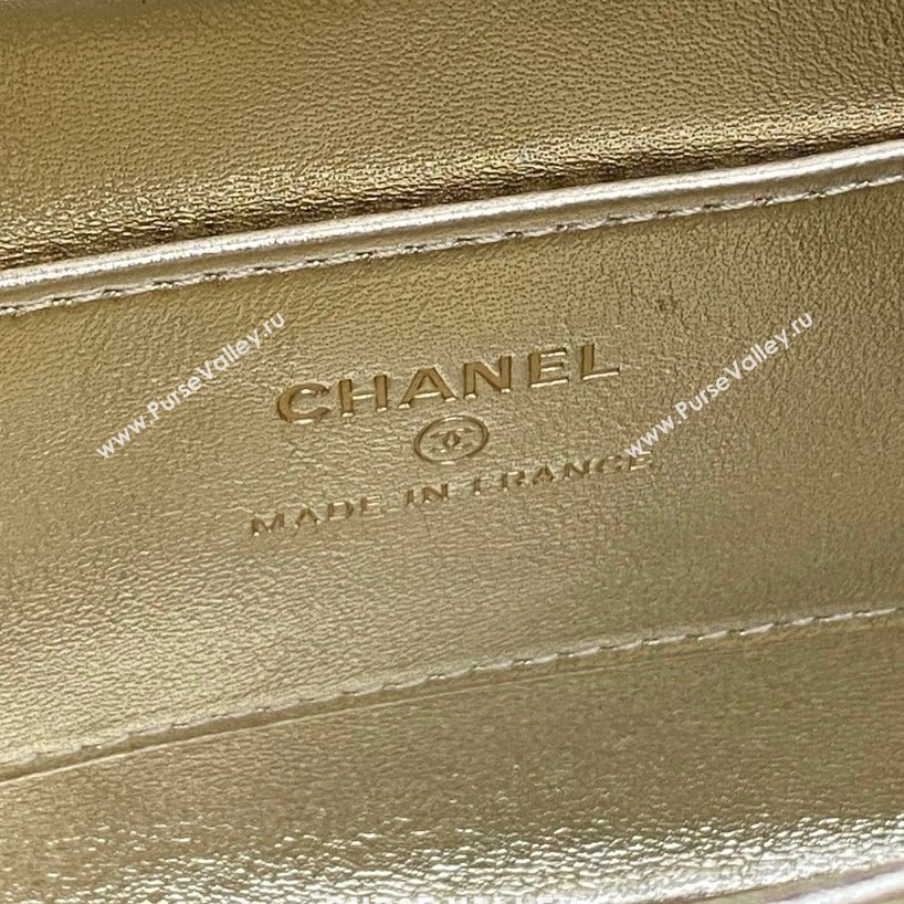 Chanel Lambskin Clutch with Chain AP4592 Gold 2025 (YEZI-25041111)