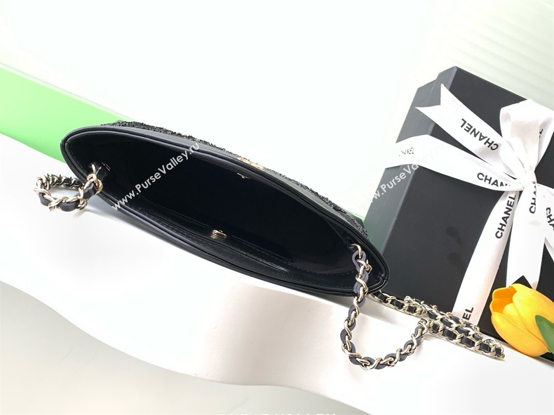 Chanel Sequins East-West Mini 31 Shopping Bag AS3656 Black 2025 (YEZI-25050718)