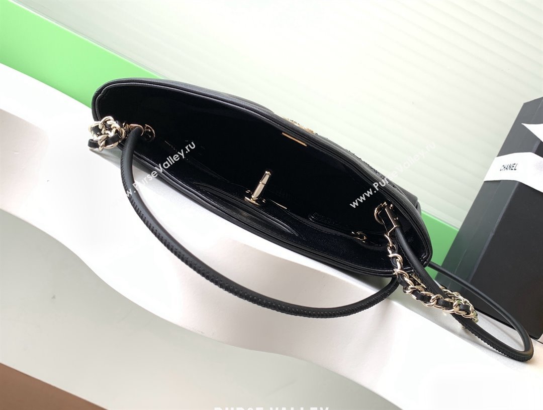 Chanel Sequins Mini 31 Shopping Bag AS4133 Black 2025 (Q-25050718)