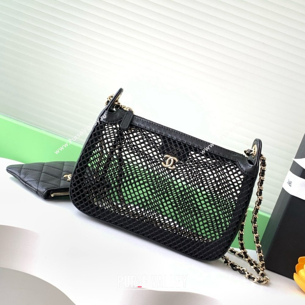 Chanel Mesh Clutch with Chain AP4572 Black 2025 (YEZI-25041112)