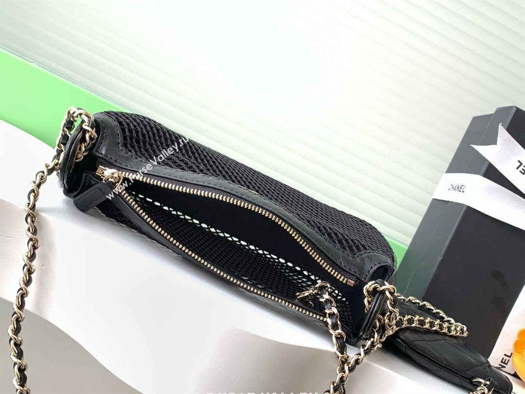 Chanel Mesh Clutch with Chain AP4572 Black 2025 (YEZI-25041112)