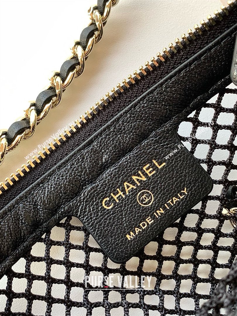 Chanel Mesh Clutch with Chain AP4572 Black 2025 (YEZI-25041112)