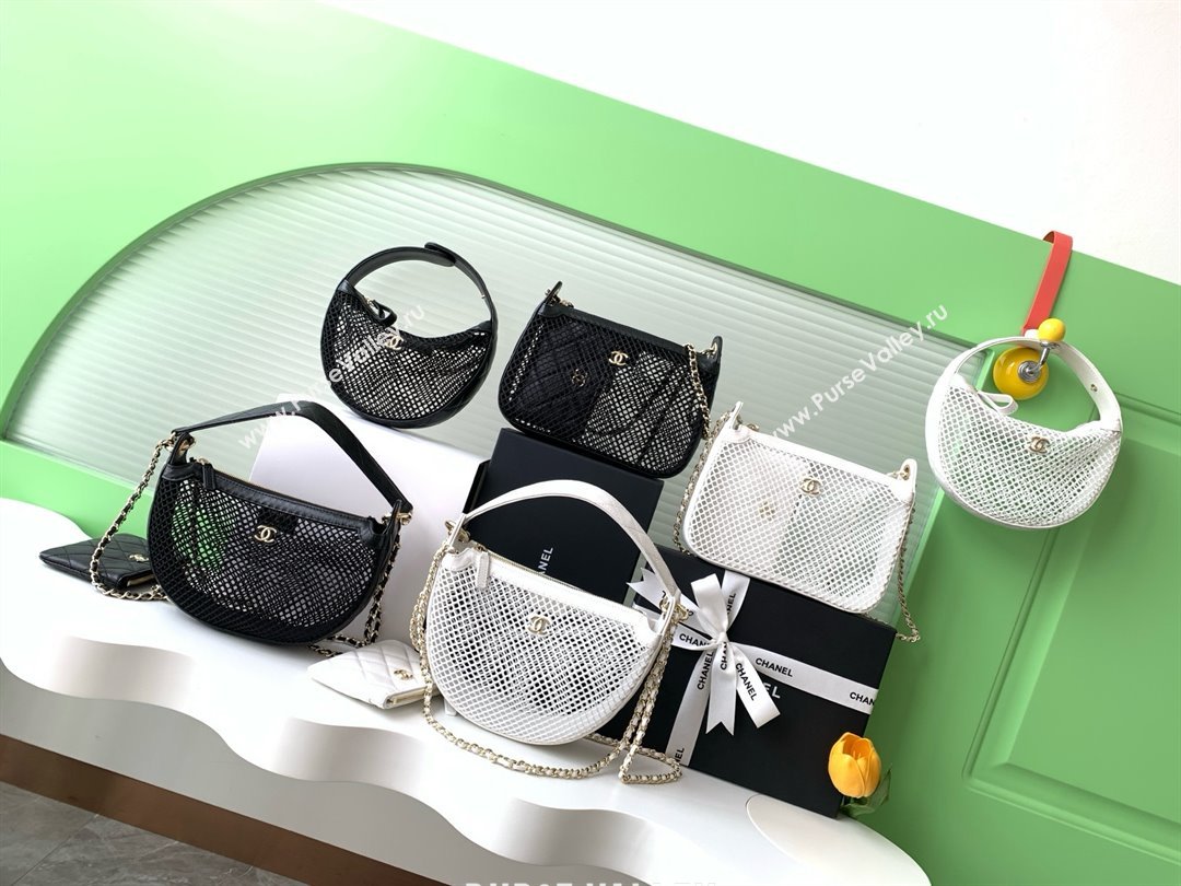 Chanel Mesh Clutch with Chain AP4572 White 2025 (YEZI-25041113)