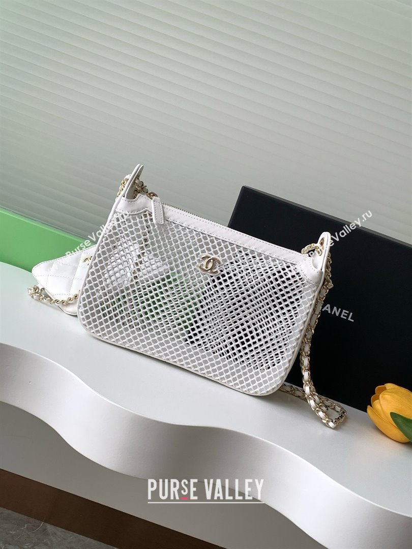 Chanel Mesh Clutch with Chain AP4572 White 2025 (YEZI-25041113)