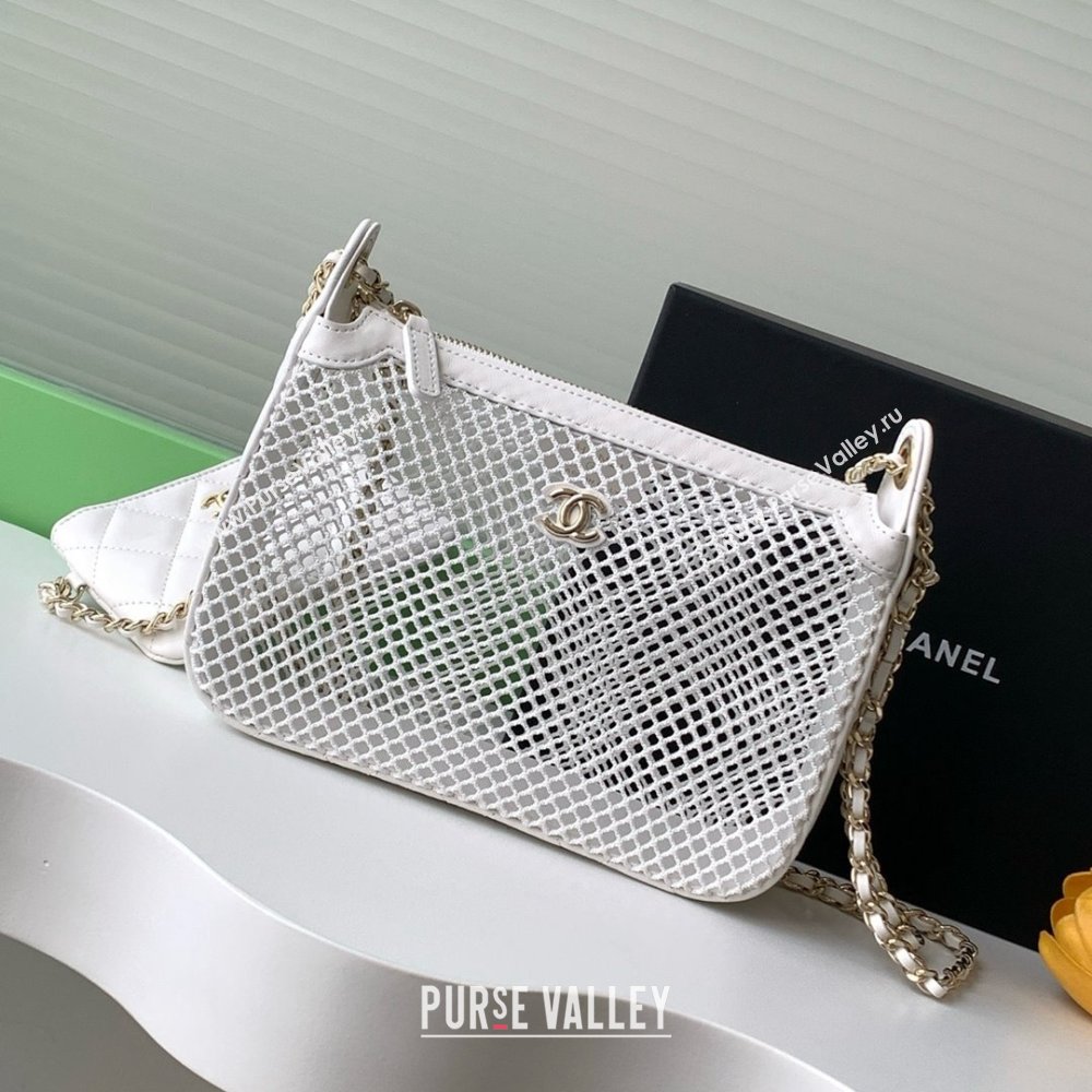 Chanel Mesh Clutch with Chain AP4572 White 2025 (YEZI-25041113)