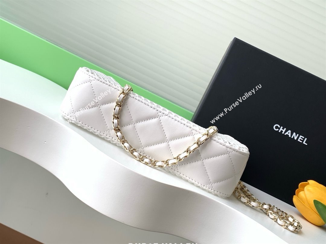 Chanel Mesh Clutch with Chain AP4572 White 2025 (YEZI-25041113)
