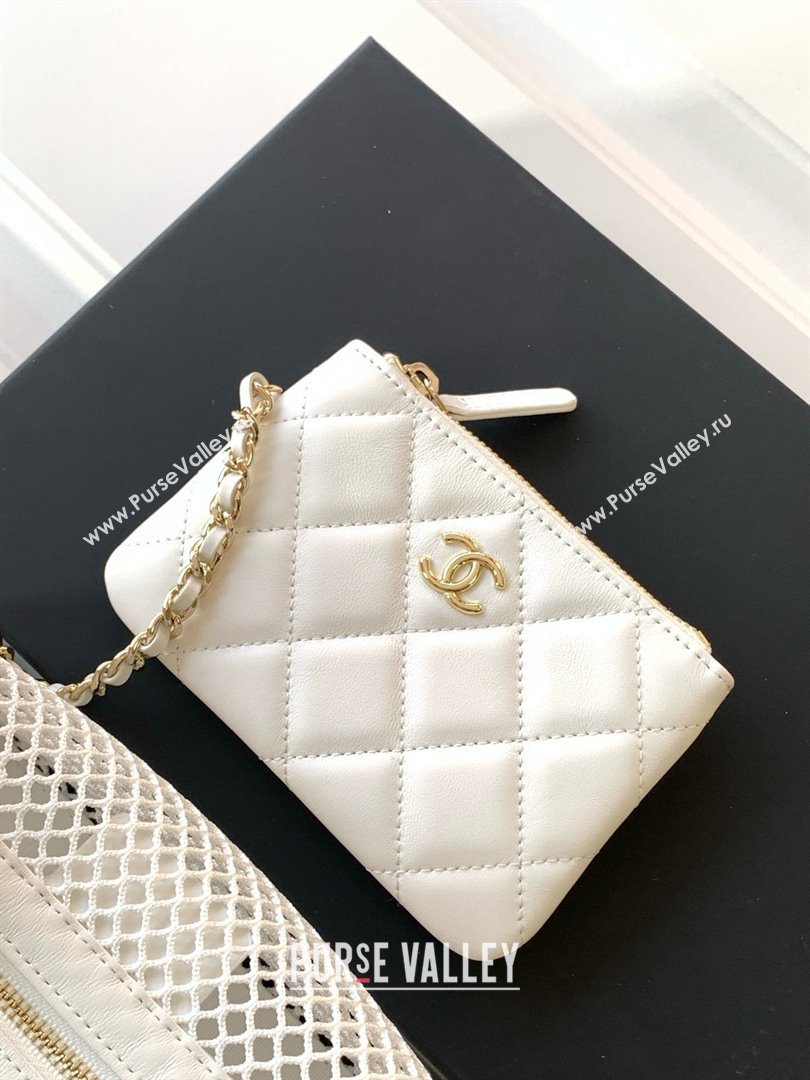 Chanel Mesh Clutch with Chain AP4572 White 2025 (YEZI-25041113)