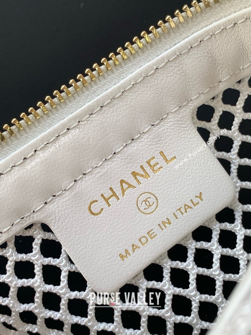 Chanel Mesh Clutch with Chain AP4572 White 2025 (YEZI-25041113)