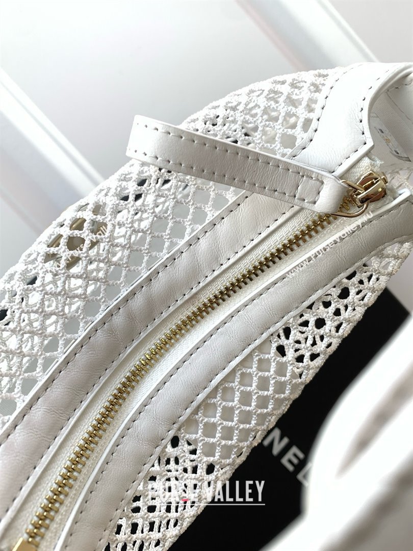 Chanel Mesh Lambskin Pouch AP4575 White 2025 (YEZI-25041114)