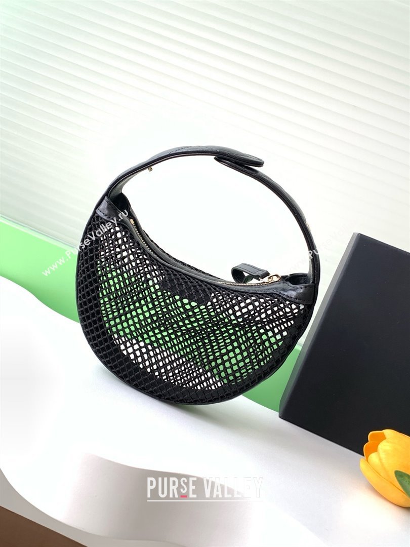 Chanel Mesh Lambskin Pouch AP4575 Black 2025 (YEZI-25041115)