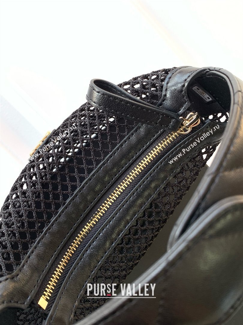 Chanel Mesh Lambskin Pouch AP4575 Black 2025 (YEZI-25041115)