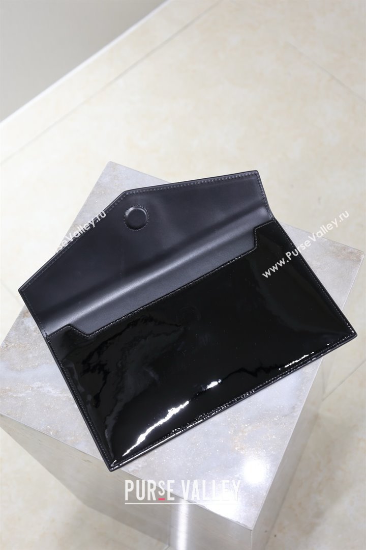 Saint Laurent Uptown Pouch in Patent Leather 565739 Black 2025 (MHUI-25041409)