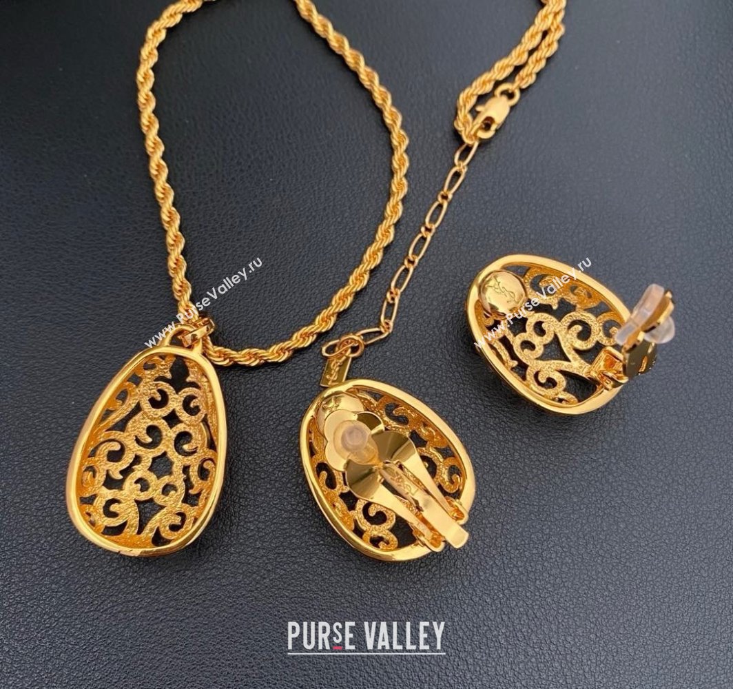 Saint Laurent Clip-on Earrings S042110 Gold 2025 (YF-25042110)