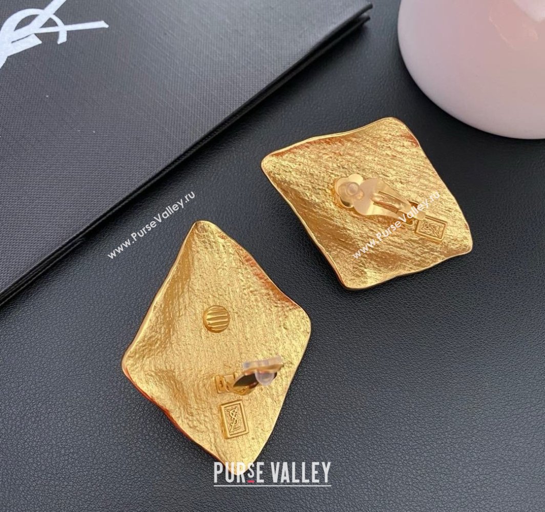 Saint Laurent Clip-on Earrings S042111 Green 2025 (YF-25042111)