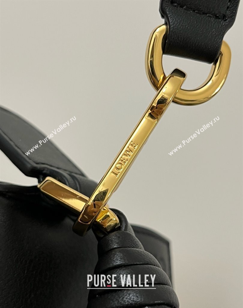 Loewe Small Puzzle Bag in Calfskin 9064 Black 2025 Top (KK-25042402)