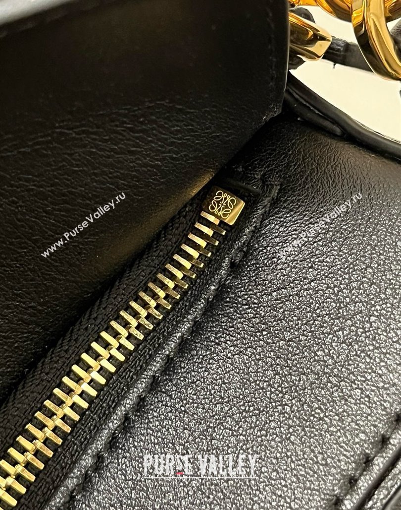 Loewe Small Puzzle Bag in Calfskin 9064 Black 2025 Top (KK-25042402)