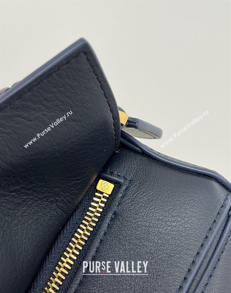Loewe Small Puzzle Bag in Calfskin 9064 Navy Blue 2025 Top (KK-25042403)