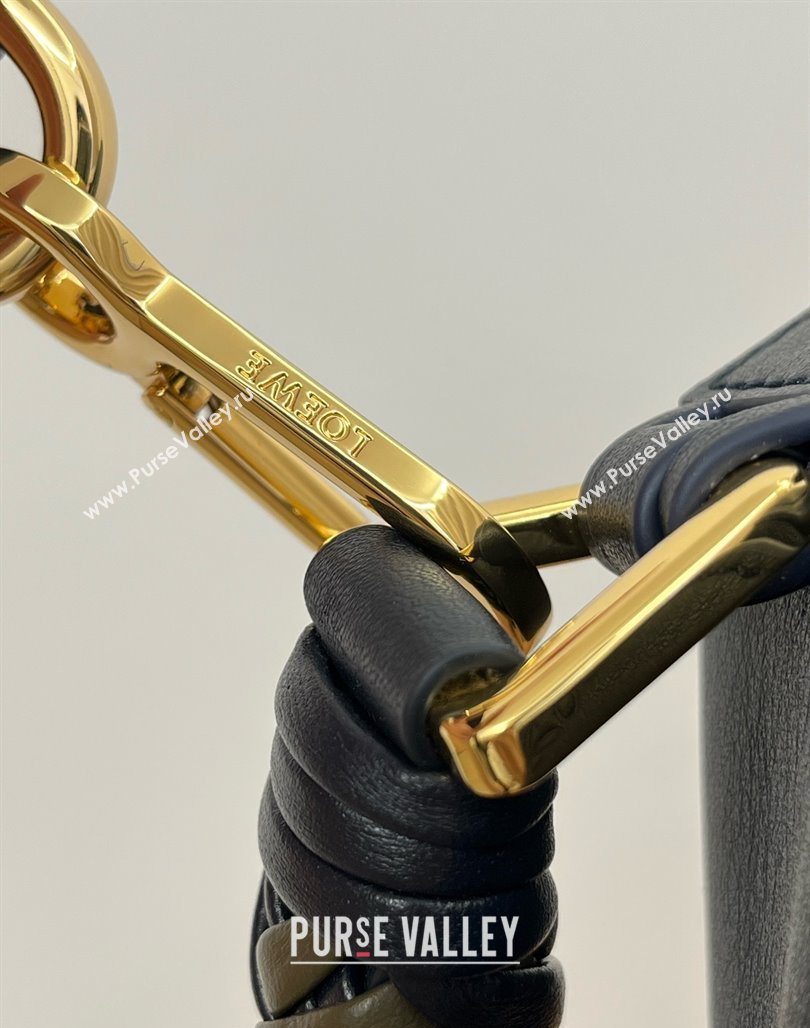 Loewe Small Puzzle Bag in Calfskin 9064 Navy Blue 2025 Top (KK-25042403)
