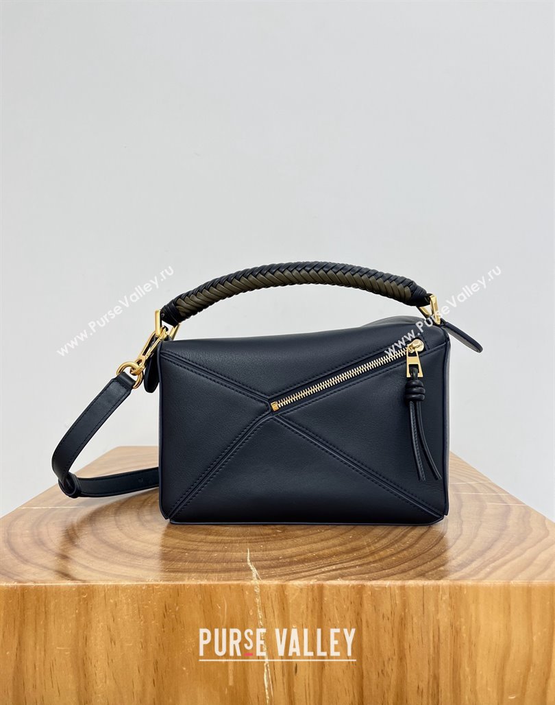 Loewe Small Puzzle Bag in Calfskin 9064 Navy Blue 2025 Top (KK-25042403)
