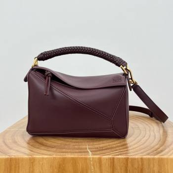 Loewe Small Puzzle Bag in Calfskin 9064 Burgundy 2025 Top (KK-25042404)