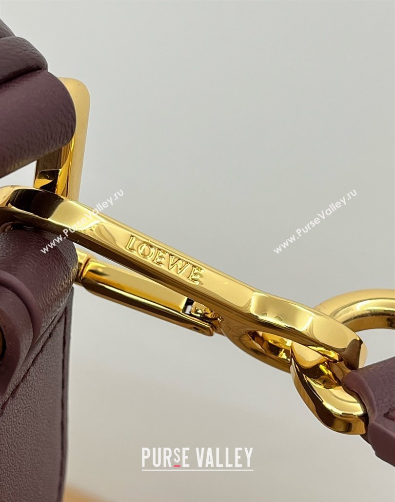 Loewe Small Puzzle Bag in Calfskin 9064 Burgundy 2025 Top (KK-25042404)