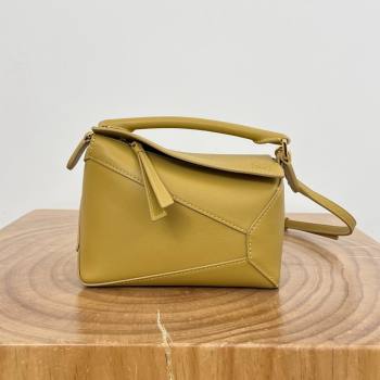 Loewe Mini Puzzle Bag in Calfskin 9310 Sahara Yellow 2025 Top (KK-25042406)
