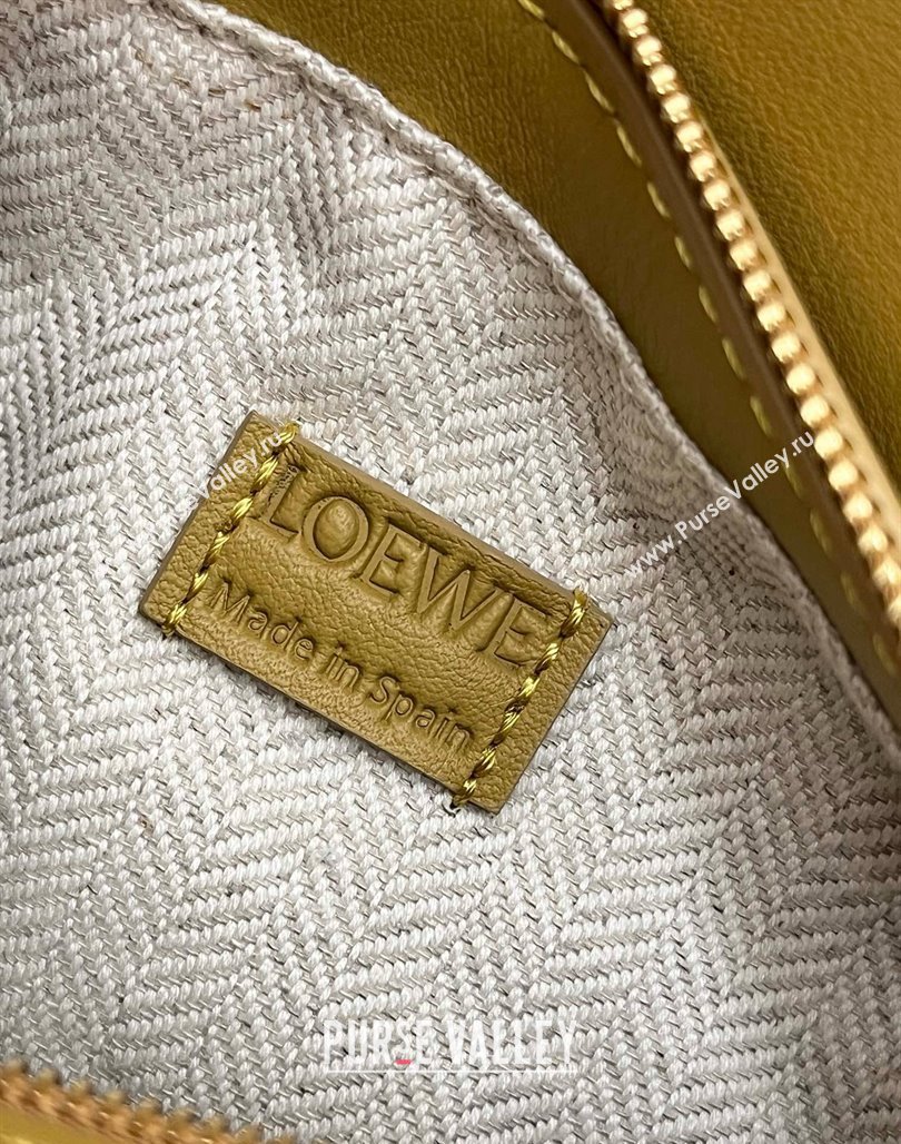 Loewe Mini Puzzle Bag in Calfskin 9310 Sahara Yellow 2025 Top (KK-25042406)