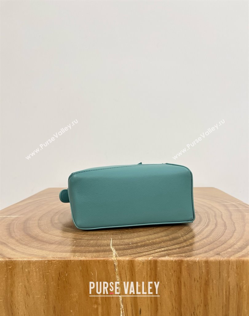 Loewe Mini Puzzle Bag in Classic Calfskin 9310 Water Blue 2025 Top (KK-25042408)