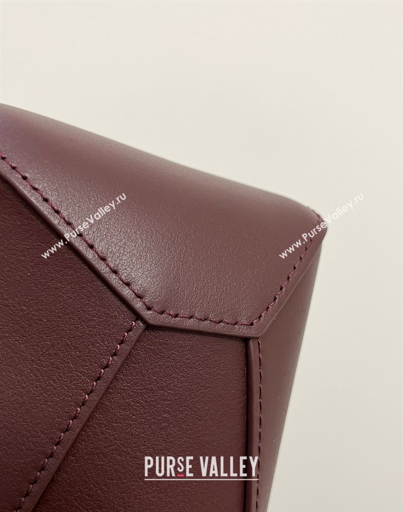 Loewe Mini Puzzle Bag in Classic Calfskin 9310 Burgundy 2025 Top (KK-25042409)