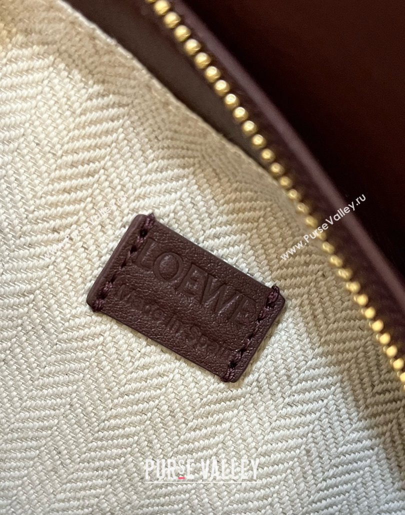 Loewe Mini Puzzle Bag in Classic Calfskin 9310 Burgundy 2025 Top (KK-25042409)