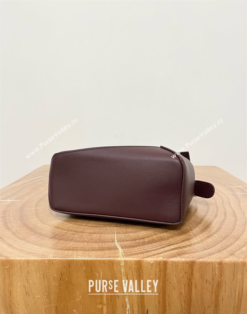 Loewe Mini Puzzle Bag in Classic Calfskin 9310 Burgundy 2025 Top (KK-25042409)