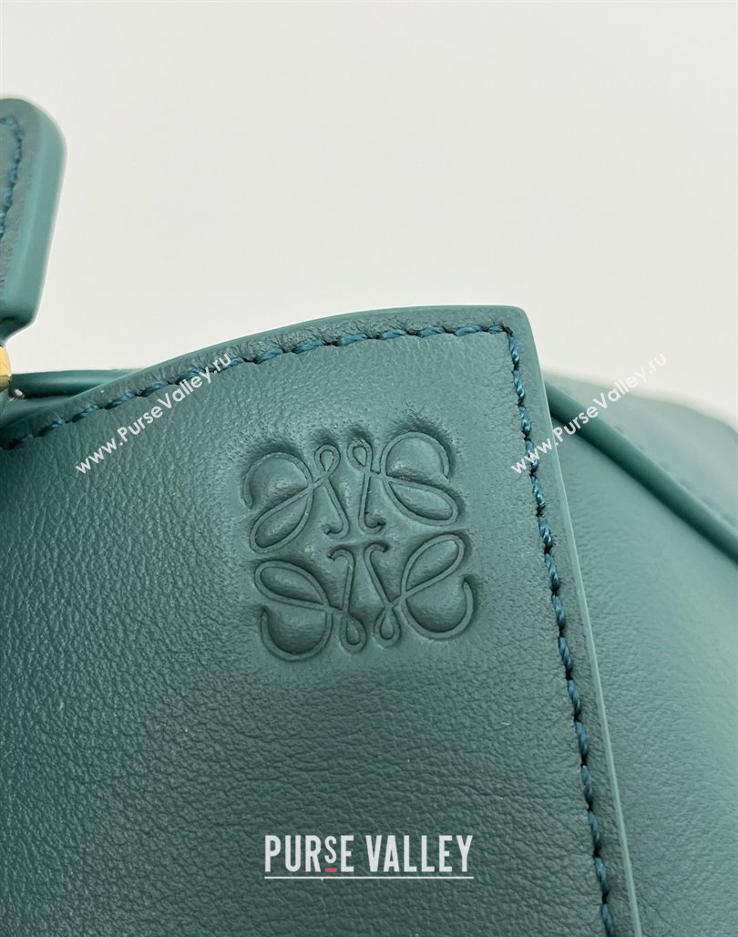 Loewe Mini Puzzle Bag in Classic Calfskin 9310 Vetiver Green 2025 Top (KK-25042410)