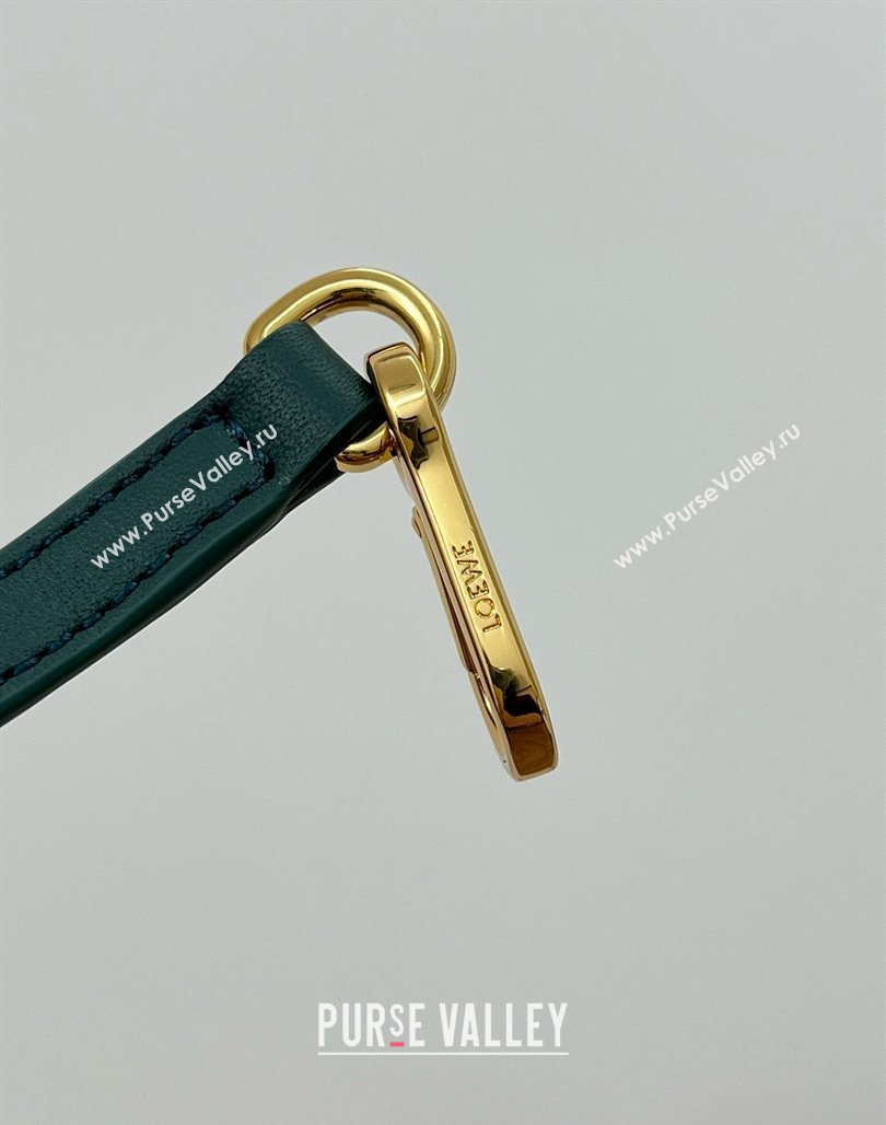 Loewe Mini Puzzle Bag in Classic Calfskin 9310 Vetiver Green 2025 Top (KK-25042410)