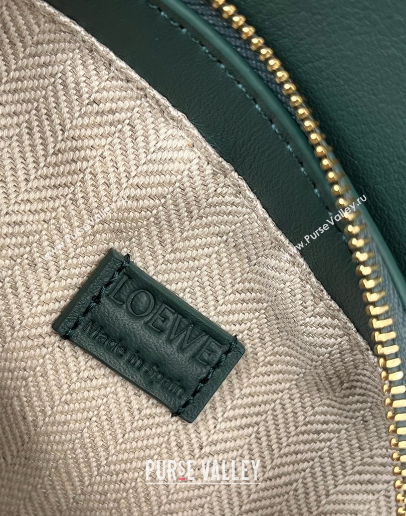 Loewe Mini Puzzle Bag in Classic Calfskin 9310 Vetiver Green 2025 Top (KK-25042410)