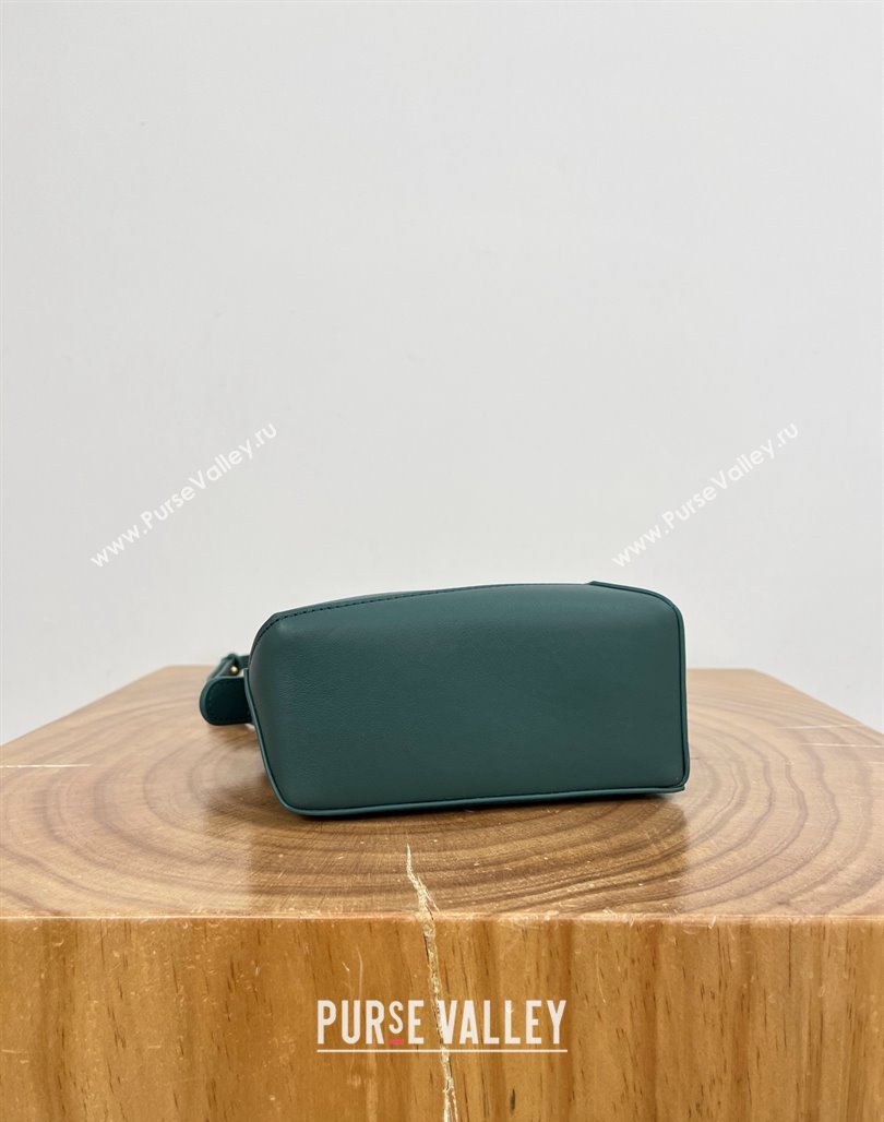 Loewe Mini Puzzle Bag in Classic Calfskin 9310 Vetiver Green 2025 Top (KK-25042410)
