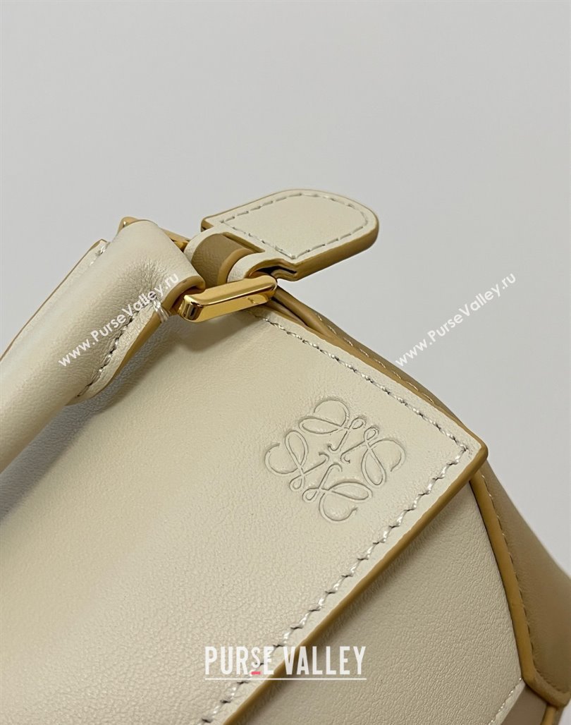 Loewe Mini Puzzle Bag in Classic Calfskin 9310 Beige/Light Brown 2025 Top (KK-25042411)