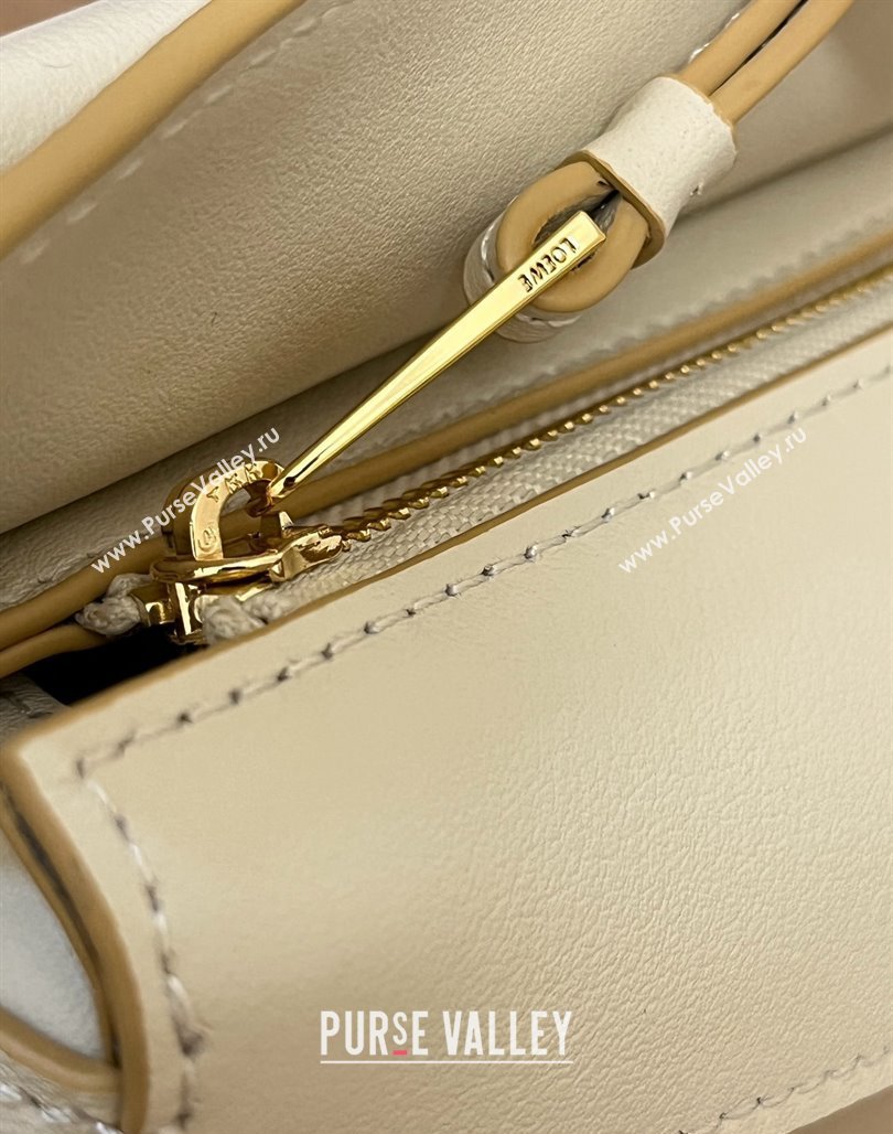 Loewe Mini Puzzle Bag in Classic Calfskin 9310 Beige/Light Brown 2025 Top (KK-25042411)