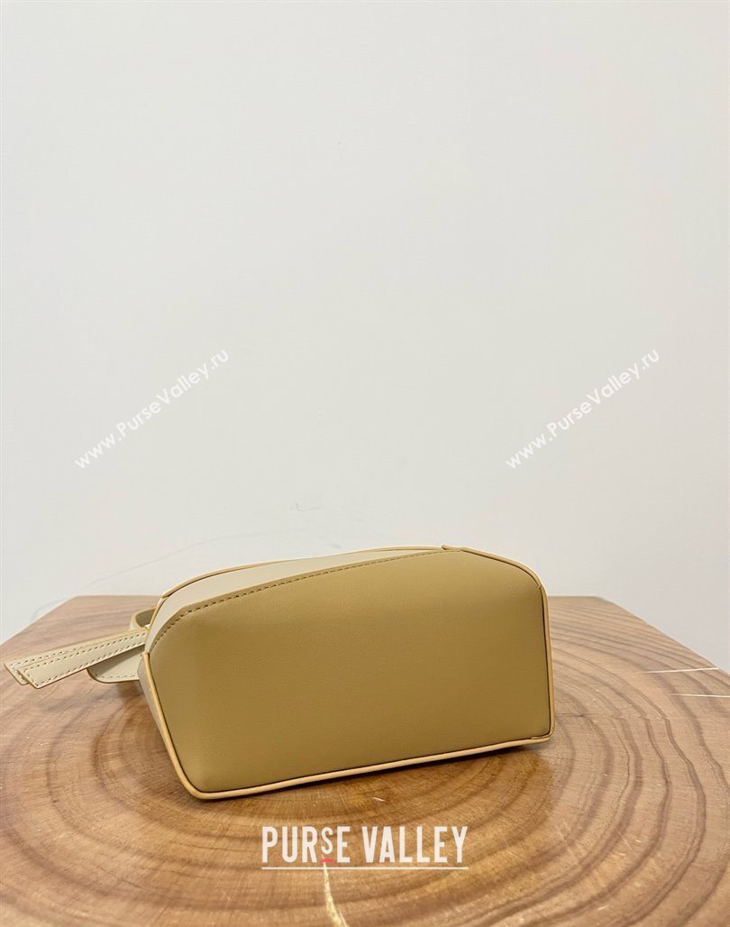 Loewe Mini Puzzle Bag in Classic Calfskin 9310 Beige/Light Brown 2025 Top (KK-25042411)