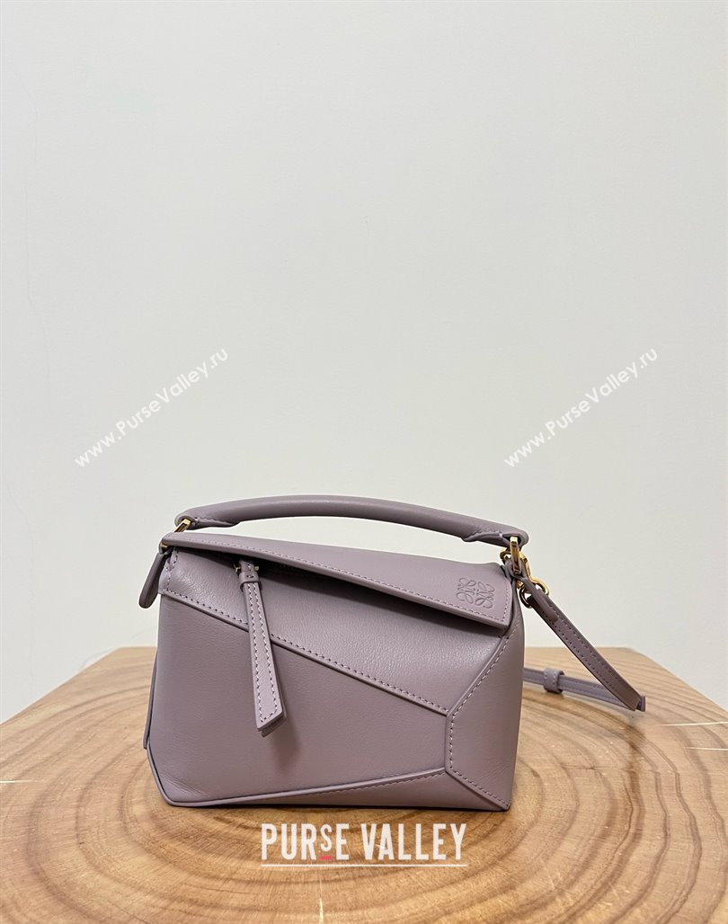 Loewe Mini Puzzle Bag in Classic Calfskin 9310 Taro Purple 2025 Top (KK-25042412)